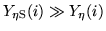 $Y_{\rm \eta S}(i)
\gg Y_{\rm \eta}(i)$
