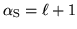 $\alpha_{\rm
S}=\ell+1$
