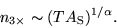 \begin{displaymath}
n_{3\times} \sim (T A_{\rm S})^{1/\alpha}
.
\end{displaymath}