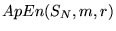 $ApEn({S_N},m,r)$