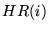 $HR(i)$