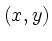 $(x,y)$